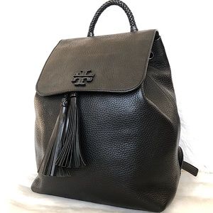 ✨Tory Burch Black Leather Backpack